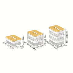 1pc Blocks Storage Box With Lid & Grids Large Portable Storage Box