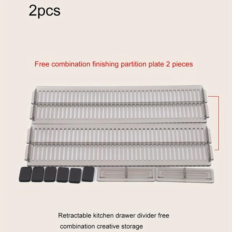 2pcs Drawer Cabinet Storage Partition Divider DIY Organizer