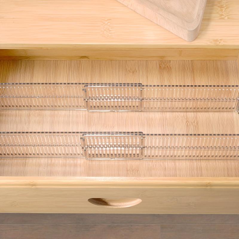 2pcs Drawer Cabinet Storage Partition Divider DIY Organizer
