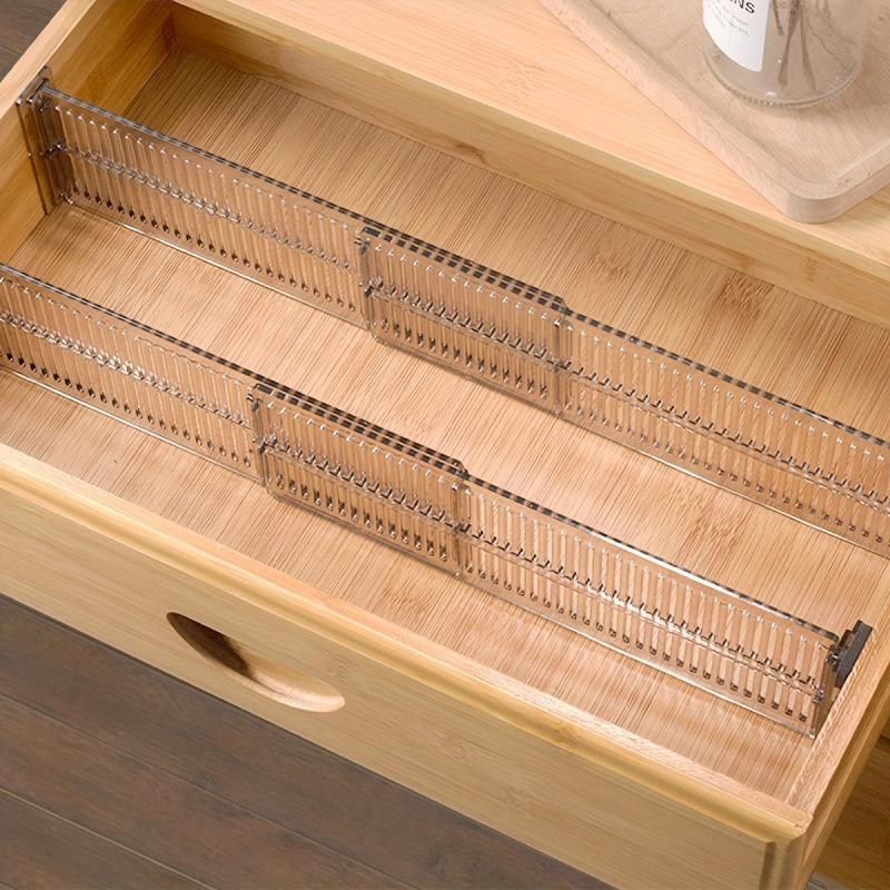 2pcs Drawer Cabinet Storage Partition Divider DIY Organizer