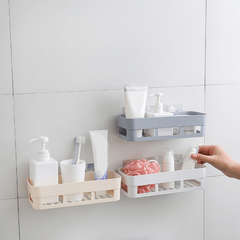 Adhesive Bathroom Shelves Organizer Shower Caddy No Drilling