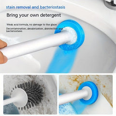 Toilet Cleaning Kit w/ Storage Caddy & 16 Refillable Wand Heads