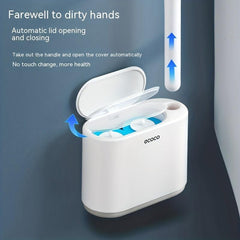 Toilet Cleaning Kit w/ Storage Caddy & 16 Refillable Wand Heads