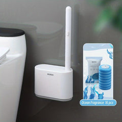Toilet Cleaning Kit w/ Storage Caddy & 16 Refillable Wand Heads