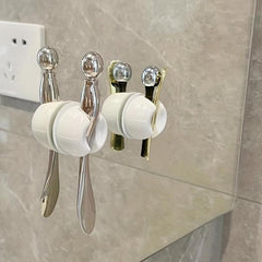 2pcs Toothbrush Holder Suction Cup Wall Mounted Toothbrush Storage Rack