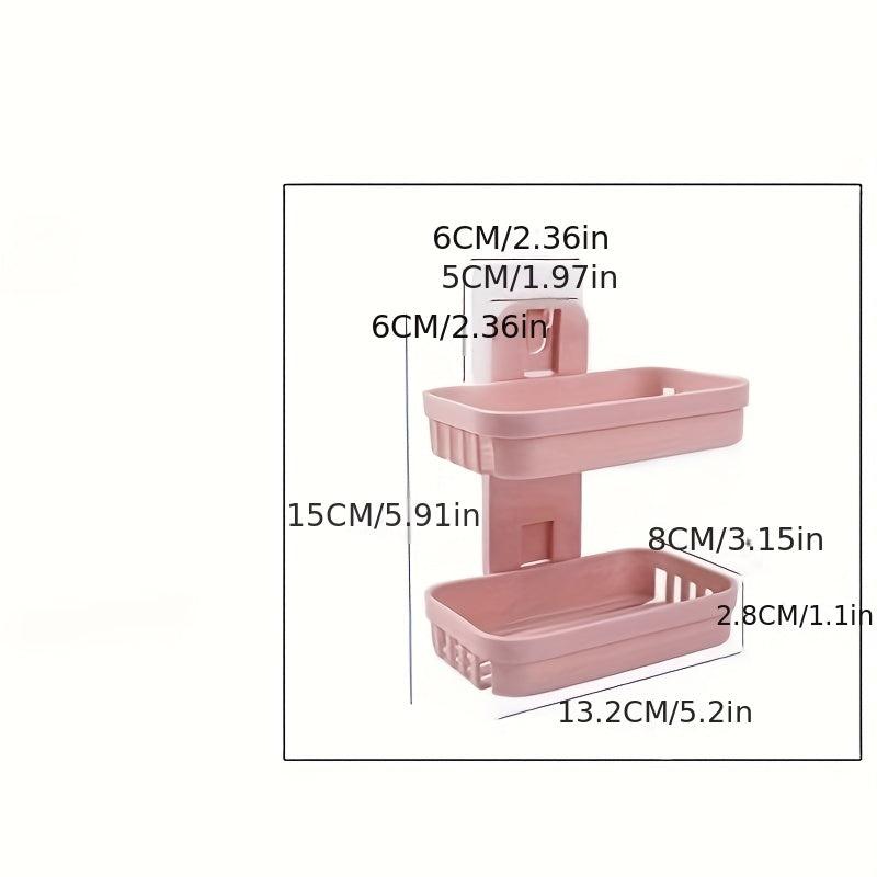 Plastic Wall Mounted Soap Dish Holder Bathroom Tray