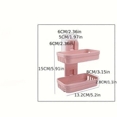 Plastic Wall Mounted Soap Dish Holder Bathroom Tray
