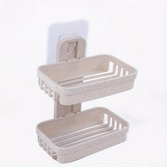 Plastic Wall Mounted Soap Dish Holder Bathroom Tray
