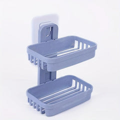 Plastic Wall Mounted Soap Dish Holder Bathroom Tray
