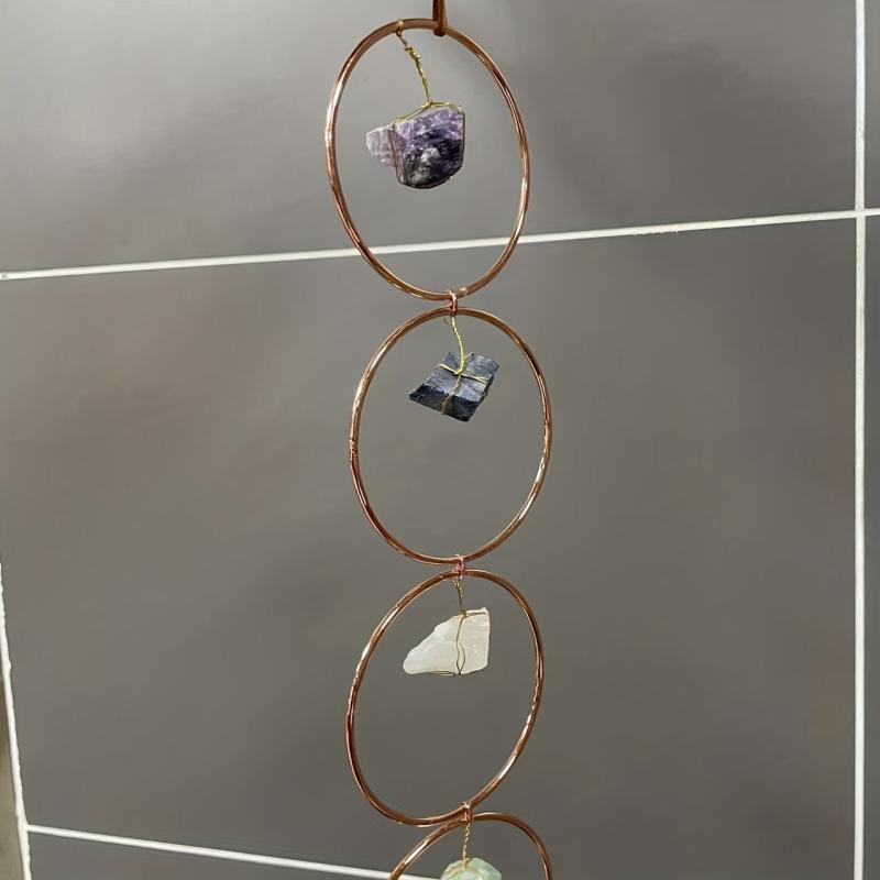 Raw Crystal 7 Chakra Gemstone Wall Decor Natural Stones Hanging Ornament