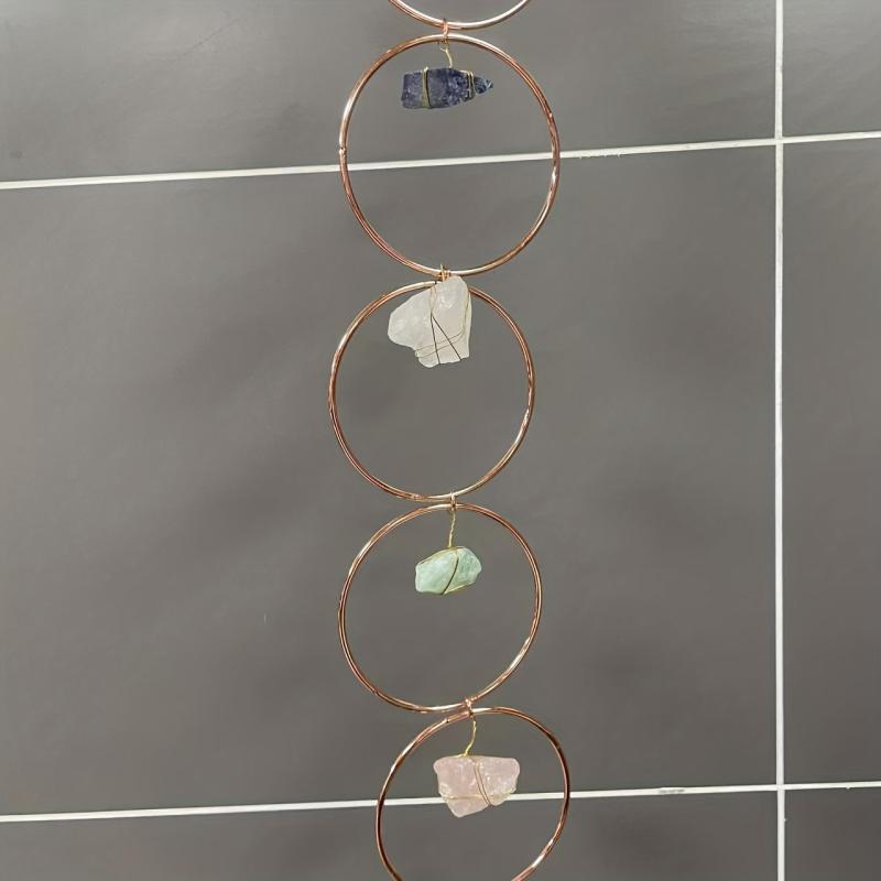 Raw Crystal 7 Chakra Gemstone Wall Decor Natural Stones Hanging Ornament