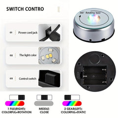 Cup Display Turner Spinner Light Stand USB Power Cable