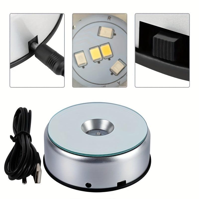 Cup Display Turner Spinner Light Stand USB Power Cable