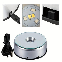 Cup Display Turner Spinner Light Stand USB Power Cable