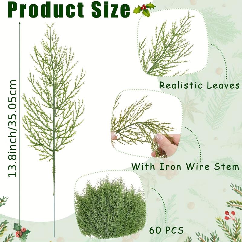 Artificial Snowy Cedar Branches for Christmas Greenery Garland