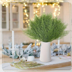 Artificial Snowy Cedar Branches for Christmas Greenery Garland