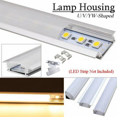 10pcs Aluminum LED Strip Light Holder Clips: U V YW Style