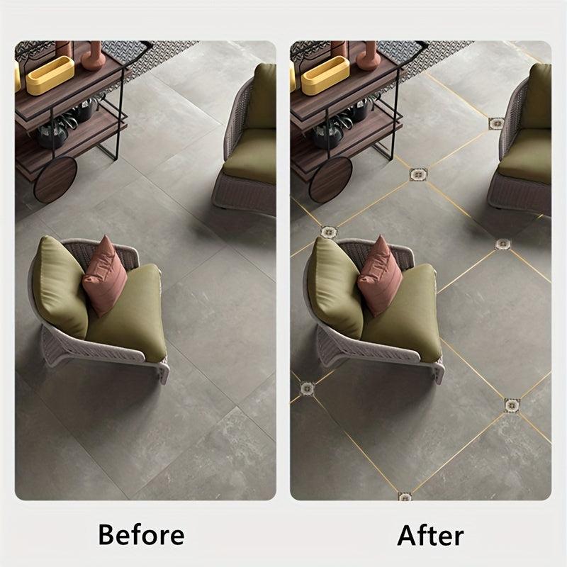 Golden Self Adhesive Tile Sticker Waterproof Gap Sealing Tape for Home Decor