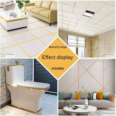 Golden Self Adhesive Tile Sticker Waterproof Gap Sealing Tape for Home Decor