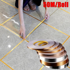 Golden Self Adhesive Tile Sticker Waterproof Gap Sealing Tape for Home Decor