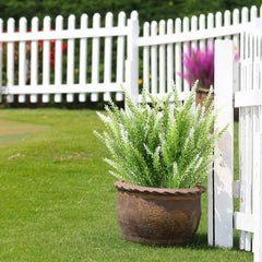4 UV Resistant Artificial Lavender Flowers for Elegant Garden Decor