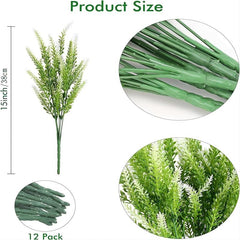 4 UV Resistant Artificial Lavender Flowers for Elegant Garden Decor