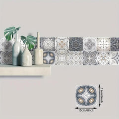 25pcs 4x4 Tile Stickers Peel and Stick DIY Home Decor Waterpro