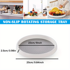 2 Tier Lazy Susan Turntable Display Stand