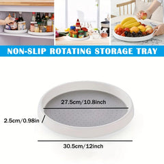 2 Tier Lazy Susan Turntable Display Stand