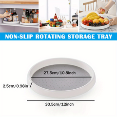 2 Tier Lazy Susan Turntable Display Stand