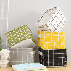 Colorful Geometric Pattern Storage Basket for Home and Office