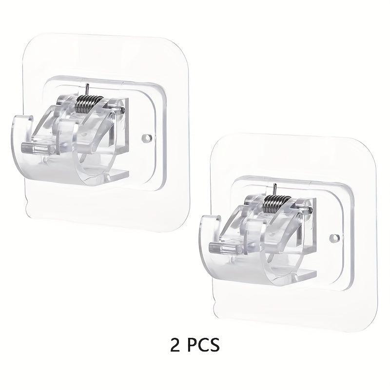 2pcs Adjustable Adhesive Curtain Rod Holder