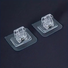 2pcs Adjustable Adhesive Curtain Rod Holder