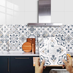10pcs Waterproof Vinyl Wall Stickers for Home Decor Self Adhesive Tile Decals