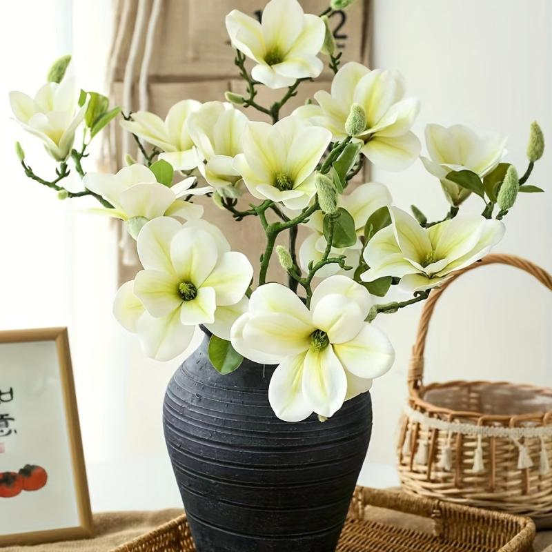 Artificial Magnolia Flower for Weddings and Home Decor