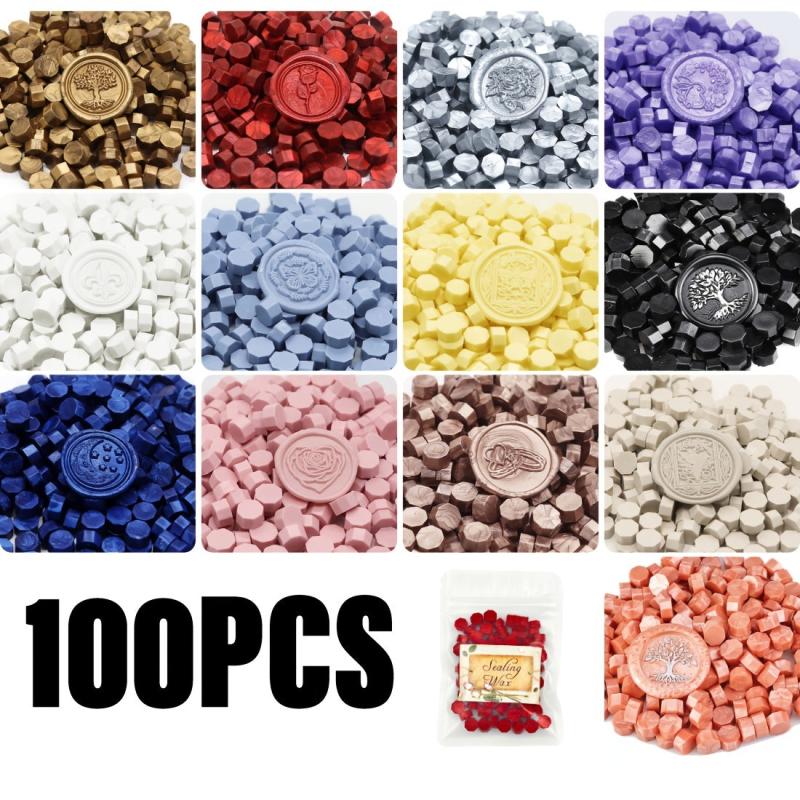 100pcs Sealing Wax Beads for Wax Seal Stamp Embellishment Wedding Invitation