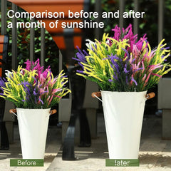 5pcs UV Resistant Artificial Flowers for Garden Porch and Wedding