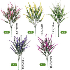 5pcs UV Resistant Artificial Flowers for Garden Porch and Wedding