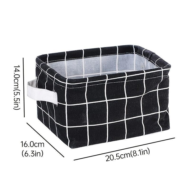 Fabric Foldable Storage Basket Linen Desktop Storage Box