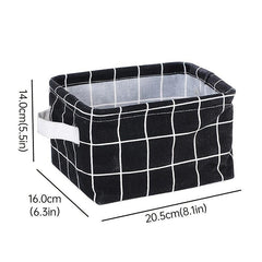 Fabric Foldable Storage Basket Linen Desktop Storage Box