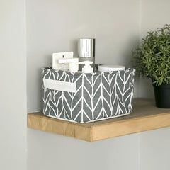 Fabric Foldable Storage Basket Linen Desktop Storage Box
