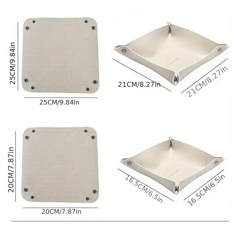 Nordic PU Leather Storage Tray for Jewelry and Cosmetics