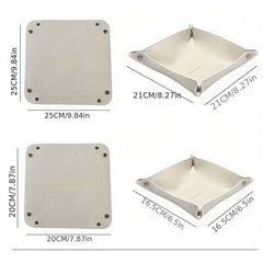 Nordic PU Leather Storage Tray for Jewelry and Cosmetics