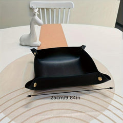 Nordic PU Leather Storage Tray for Jewelry and Cosmetics