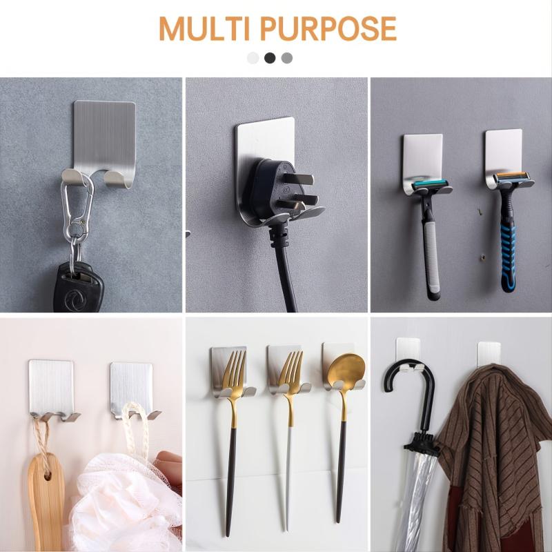 2pcs Razor Holder Shaver Hook Self Adhesive Heavy Duty Stainless Steel