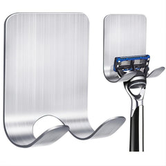 2pcs Razor Holder Shaver Hook Self Adhesive Heavy Duty Stainless Steel