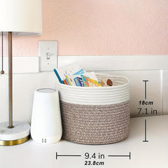 Vintage Round Storage Basket Handles Durable Gift Basket