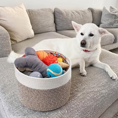 Vintage Round Storage Basket Handles Durable Gift Basket