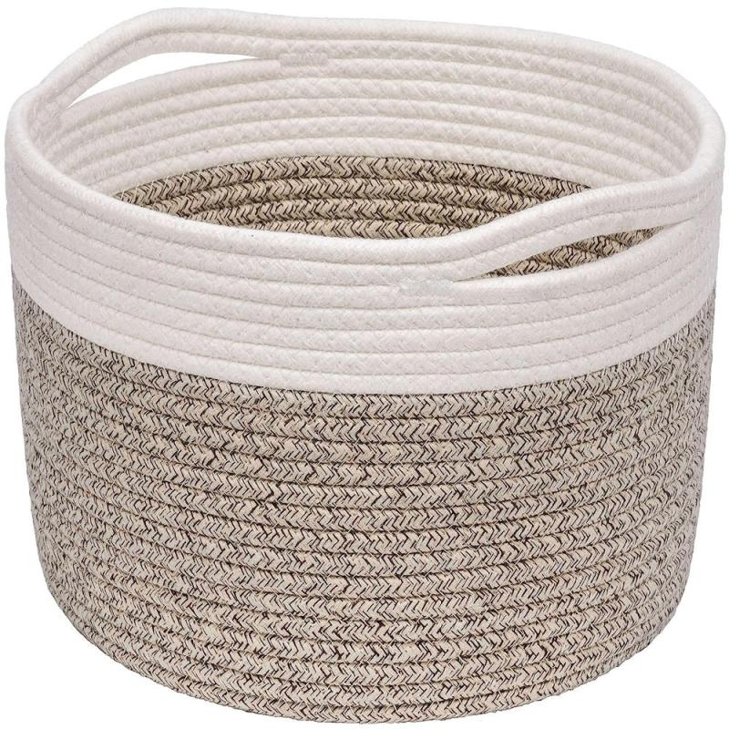 Vintage Round Storage Basket Handles Durable Gift Basket