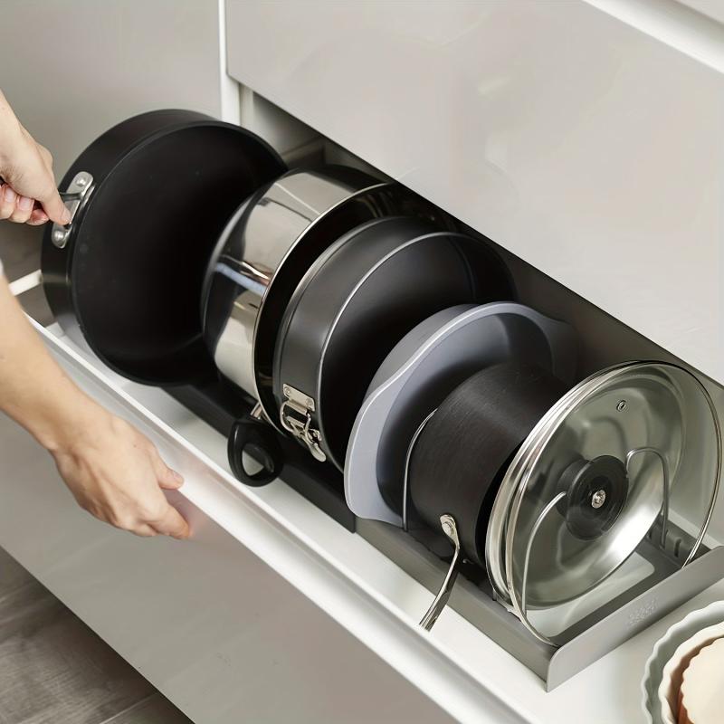 Expandable Pot Rack Pan Organizer Cabinet Organizer Cookware Organizer